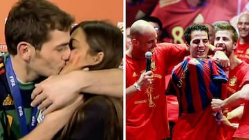 Un beso de película, Nadal en el vestuario, el show de Reina... la celebración completa de España