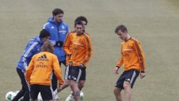 Diego Llorente, en un entrenamiento