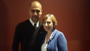 Guardiola con Forcadell.