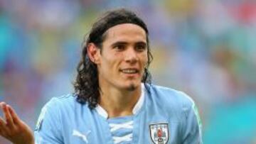 &Eacute;dinson Cavani enfrent&oacute; a Colombia en los octavos de final del Mundial Brasil 2014.