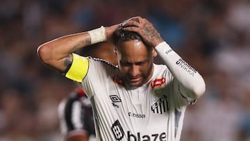 Neymar, en un partido con Santos.