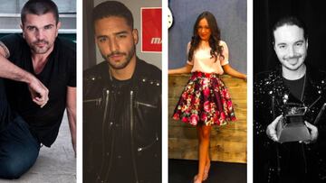 Juanes, Maluma, J Balvin y María Parrado, invitados de ‘La Voz’. Fotos: Instagram