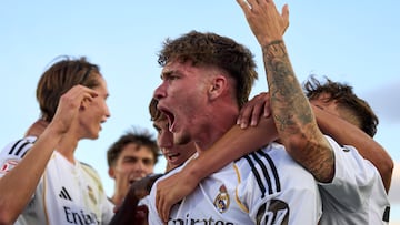 29/08/25 PARTIDO ENTRE EL REAL MADRID B CASTILLA Y EL LUGO CELEBRADO EN EL ESTADIO ALFREDO DI STEFANO
1-0 GOL CESTERO