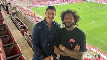 James Rodríguez y Marcelo en Olympiacos.