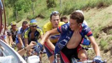 Tyler Hamilton en su &eacute;poca del US Postal, junto a Lance Armstrong.