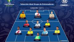 Cinco brasileños y James en el once ideal de la Copa América