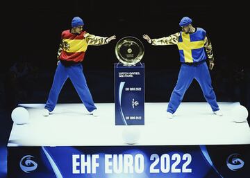 Actuación previa a la final del europeo de balonmano. 