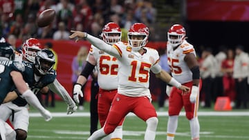 Football - NFL - Super Bowl LIX - Philadelphia Eagles v Kansas City Chiefs - Caesars Superdome, New Orleans, Louisiana, United States - February 9, 2025 Kansas City Chiefs' Patrick Mahomes in action REUTERS/Mike Segar