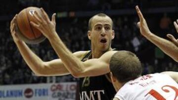 <b>A GRAN NIVEL. </b>Sergio Rodríguez no dio tantas asistencias como en jornadas previas (2), pero desniveló el partido en Milán con sus triples y penetraciones.