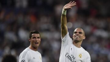 Pepe al finalizar el partido.