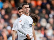 Copete, con el Valencia.