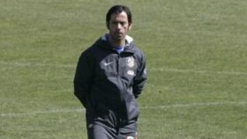 Quique, baja en el entrenamiento del Atl¨¦tico de Madrid