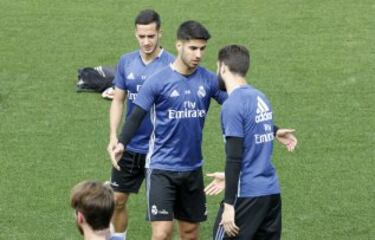Lucas Vázquez, Asensio y Nacho. 