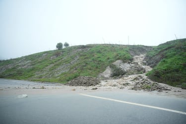 Estragos de la borrasca Leonardo a su paso por Grazalema, Cádiz.