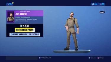 Fortnite: ya disponibles las skins de Demogorgon y Jefe Hopper, de Stranger Things
