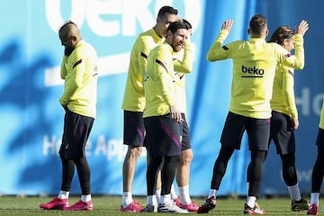 Messi in training this morning