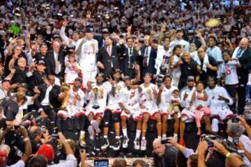 Tras la llegada de LeBron James y Chris Bosh, los Heat lograron dos anillos de forma consecutiva ante Thunder y Spurs.