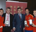 Cazorla, Juanfran y Jordi Alba, Medalla al Mérito Deportivo