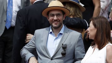 El ministro de Cultura y Deporte Màxim Huerta durante la final de Roland Garros entre Rafa Nadal y Dominic Thiem.