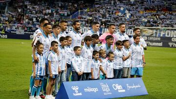 Once del M¨¢laga ante el Real Madrid Castilla.