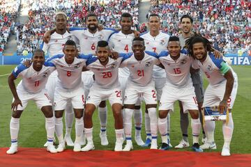 Formación inicial de la selección de Panamá.