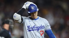 PHOENIX, ARIZONA - APRIL 30: Shohei Ohtani #17 of the Los Angeles Dodgers reacts after striking out against the Arizona Diamondbacks during the seventh inning of the MLB game at Chase Field on April 30, 2024 in Phoenix, Arizona.   Christian Petersen/Getty Images/AFP (Photo by Christian Petersen / GETTY IMAGES NORTH AMERICA / Getty Images via AFP)