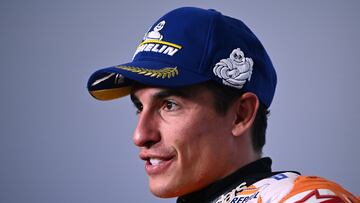 Phillip Island (Australia), 15/10/2022.- Marc Marquez of Spain riding for Repsol Honda Team speaks during a press conference following the MotoGP race at the Australian Motorcycle Grand Prix at the Phillip Island Grand Prix Circuit on Phillip Island, Victoria, Australia, 16 October 2022. (Motociclismo, Ciclismo, España) EFE/EPA/JOEL CARRETT AUSTRALIA AND NEW ZEALAND OUT