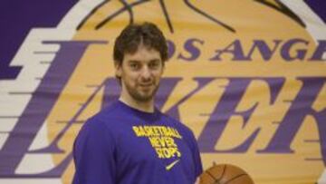 El jugador de Los Ángeles Lakers, el español Pau Gasol.