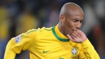 <b>DECISIVO.</b> Maicon fue decisivo en la victoria de Brasil en su primer partido del Mundial de Sudáfrica.