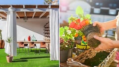 Decora el jardín con plantas, flores y muebles para empezar a disfrutar del buen tiempo