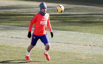 Griezmann durante el entrenamiento. 