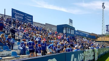 Los aficionados del Socuéllamos, en el partido de segunda ronda del Playoff.