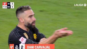 Y Carvajal fue Santillana: vean el golazo de cabeza que marcó