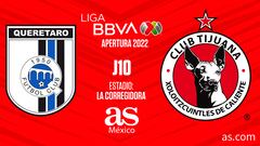 Querétaro - Tijuana en vivo: Liga MX, Apertura 2022 en directo