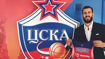Sergio Rodríguez ya posa con la camiseta del CSKA Moscú