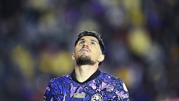 Diego Valdes of America during the 12th round match between America and Santos as part of the Liga BBVA MX, Torneo Apertura 2024 at Ciudad de los Deportes Stadium on October 19, 2024 in Mexico City, Mexico.