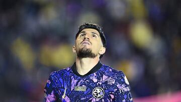 Diego Valdes of America during the 12th round match between America and Santos as part of the Liga BBVA MX, Torneo Apertura 2024 at Ciudad de los Deportes Stadium on October 19, 2024 in Mexico City, Mexico.