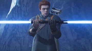 Cal Kestis, sosteniendo un sable láser doble | Star Wars Jedi: Fallen Order