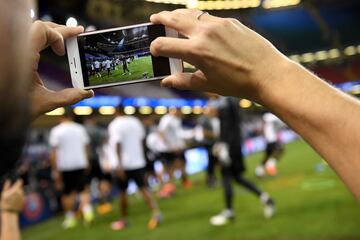 El entrenamiento de la Juventus en el Millennium Stadium