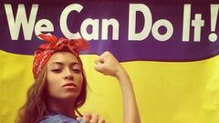 Im&aacute;gen del c&aacute;rtel del D&iacute;a Internacional de la Mujer &quot;We Can Do&quot; editado con la cantante Beyonc&eacute;.