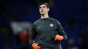 Thibaut Courtois, en un partido con el Chelsea.