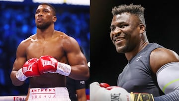 El excampeón de los pesos pesados de boxeo Anthony Joshua y el excampeón de la UFC Francis Ngannou.