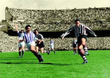 El goleador Telmo Zarra, militó en el Athletic Club de Bilbao desde 1940 a 1957 ocupa la TERCERA posición con 493 puntos.