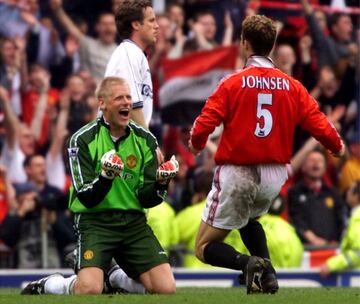 Peter Schmeichel  con el Manchester United.