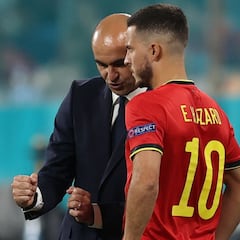 Roberto Martínez: "Eden Hazard está creciendo con el torneo"
