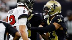 The Tampa Bay Bucs scored 17 consecutive points after Marshon Lattimore was ejected. What happened during the Saints-Bucs game?