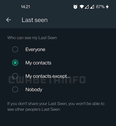 Lo último de WhatsApp: ocultar la última hora a un contacto específico