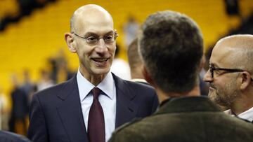 Jun 12, 2017; Oakland, CA, USA; NBA commissioner Adam Silver in attendance before game five of the 2017 NBA Finals between the Golden State Warriors and the Cleveland Cavaliers at Oracle Arena. Mandatory Credit: Cary Edmondson-USA TODAY Sports