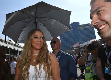 La cantante Mariah Carey no quiso perderse el GP de Azerbaiyán. 