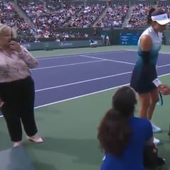 El detalle de Muguruza con una Serena Williams mareada